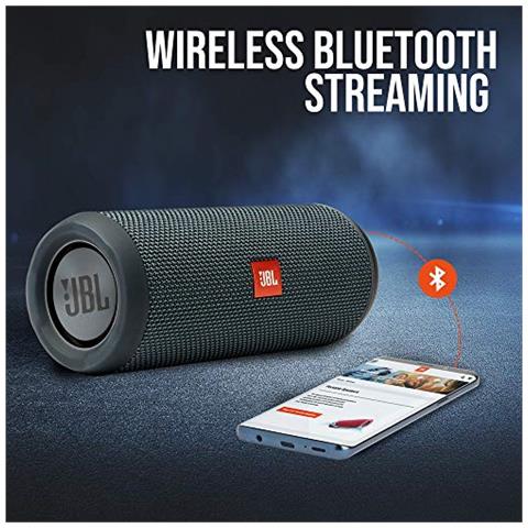 Jbl Flip Essential Speaker Bluetooth Portatile, Cassa Altoparlante Wireless Waterproof Ipx7, Jbl Bass Radiator, Fino A 10h Di Autonomia, Grigio - Foto 2