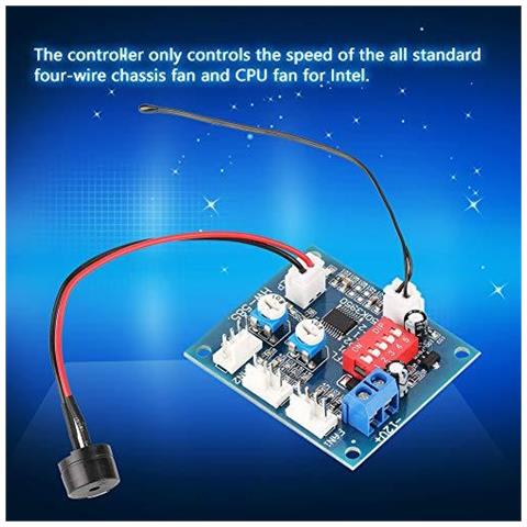 12v Quattro Vie Termostato Pwm Fan Speed Controller Governatore Module Per Pc - Foto 2