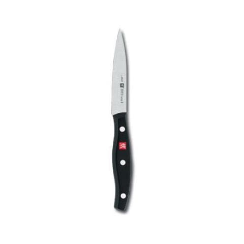 Coltello da Spelucchino in Acciaio Lunghezza 10 cm Colore Nero e Argento - Linea Twin Pollux - Foto 1