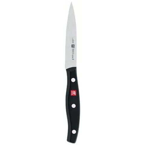 Coltello da Spelucchino in Acciaio Lunghezza 10 cm Colore Nero e Argento - Linea Twin Pollux - Foto 2