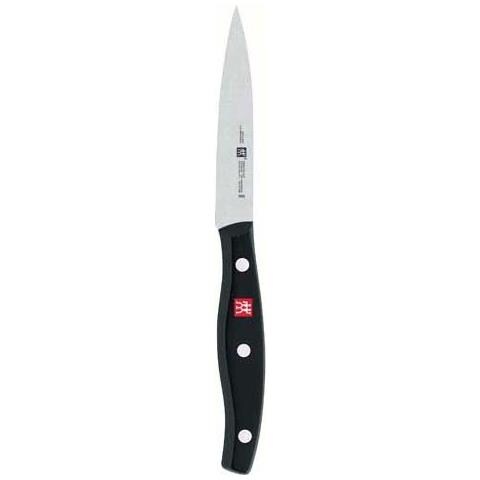 Coltello da Spelucchino in Acciaio Lunghezza 10 cm Colore Nero e Argento - Linea Twin Pollux - Foto 3