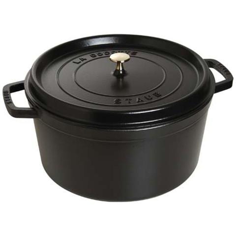 Cocotte in Ghisa con Coperchio Diametro 16 cm Colore Nero - Foto 1