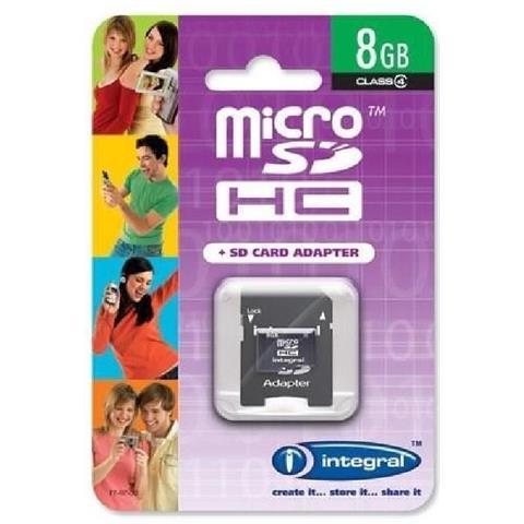 8GB microSD + SD Adapter, MicroSDHC, 0 - 60 °C, Nero, 2.7 - 3.6 - Foto 2