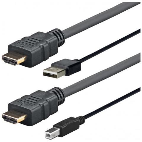PROHDMIUSBAB4 HDMI+USB-A HDMI+USB-B Nero cavo di interfaccia e adattatore - Foto 1