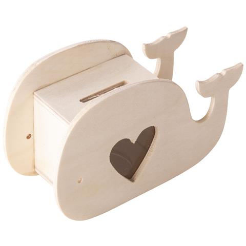 Salvadanaio Balena In Legno Da Personalizzare - Foto 1