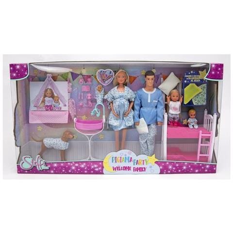 Playset Simba 105733552009 Steffi Love Pigiama Party Welcome Family - Foto 1