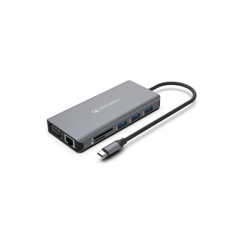 A04-TC DK46 replicatore di porte e docking station per laptop Cablato USB 3.2 Gen 1 (3.1 Gen 1) Type-C Grigio - Foto 1
