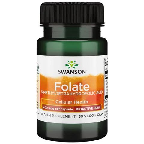 Folato 5-mthf 400 Mcg 30 Vcaps Swanson Health Products - Foto 1