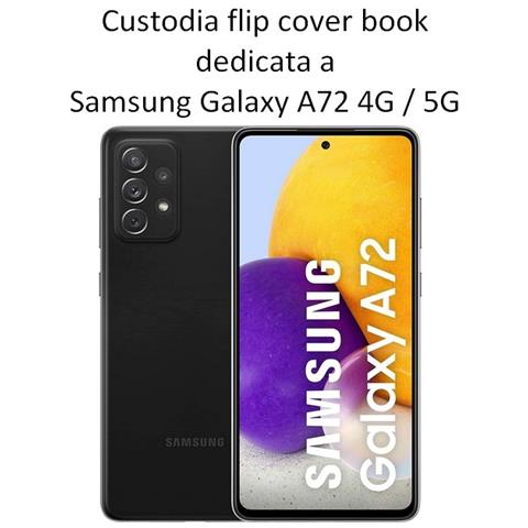 Custodia A Libro Book Case Per Samsung Galaxy Galaxy A72 4g - 5g Black - Foto 2