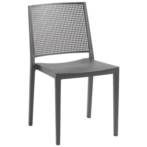 Sedia Grid Polipropilene Grigio - Foto 1