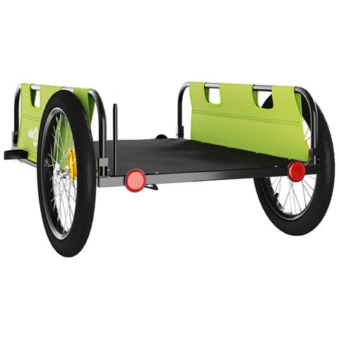 Rimorchio Per Bici Da Carico Verde In Tessuto Oxford E Ferro - Foto 9
