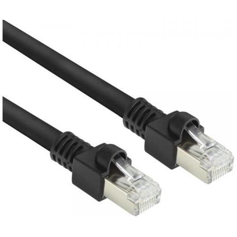 Cavo Patch Flessibile Pur Antigroviglio S /ftpcat. 7 Nero Da 7 Metri Con Connettori Rj45 (conforme A Cat6a) (fb8507) - Foto 1