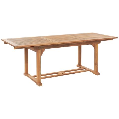Set Da Pranzo 6 Posti Legno Di Acacia E Cuscini Grigio Java - Foto 2