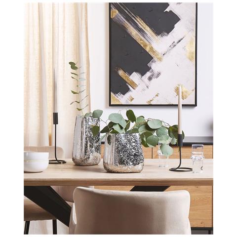 Vaso Decorativo Cirta Gres Porcellanato 27 Cm Oro - Foto 6