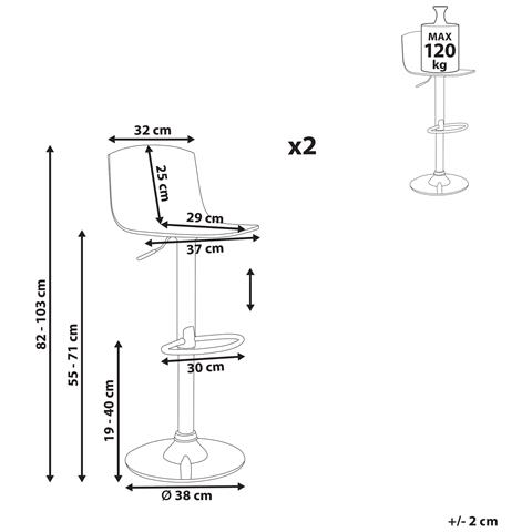 Set Di 2 Sedie Alte Imola Trasparente - Foto 2