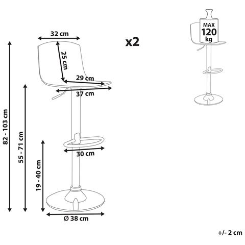 Set Di 2 Sedie Alte Imola Trasparente - Foto 10