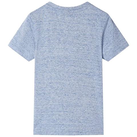 Maglietta Da Bambino A Maniche Corte Blu Mélange 140 - Foto 2