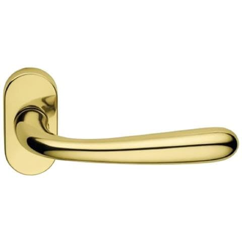 Maniglia Porta Blindata Rosetta Ovale 'goccia' Sx - Cromo Satinato - Foto 1