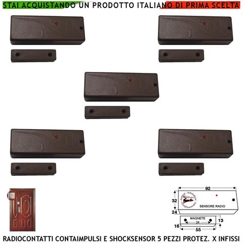 Rilevatore Magnetico Wireless Sismico Regolabile Codice Sydra 5 Pezzi Con Ingresso Sensori Antifurto Remoti Nc Contaim - Foto 8