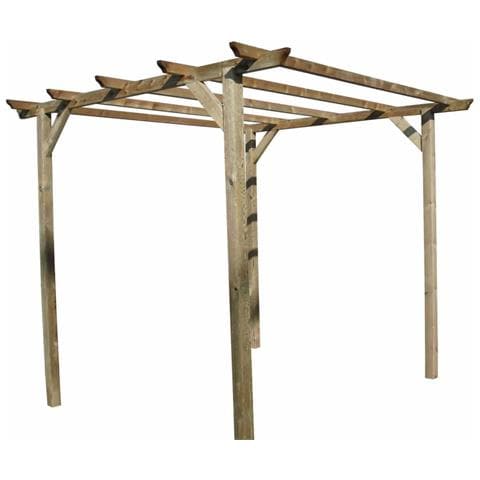 Pergola In Legno Di Pino Autoclavato 300x300xh240 Cm Lasa - Foto 4