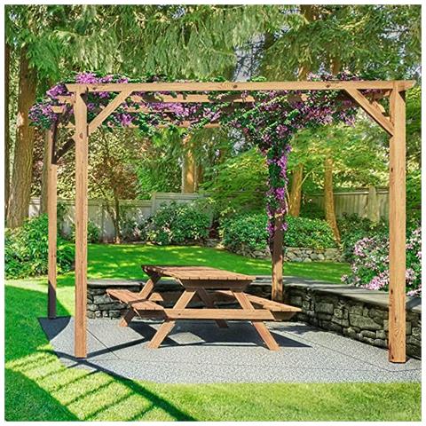 Pergola In Legno Di Pino Autoclavato 300x300xh240 Cm Lasa - Foto 2