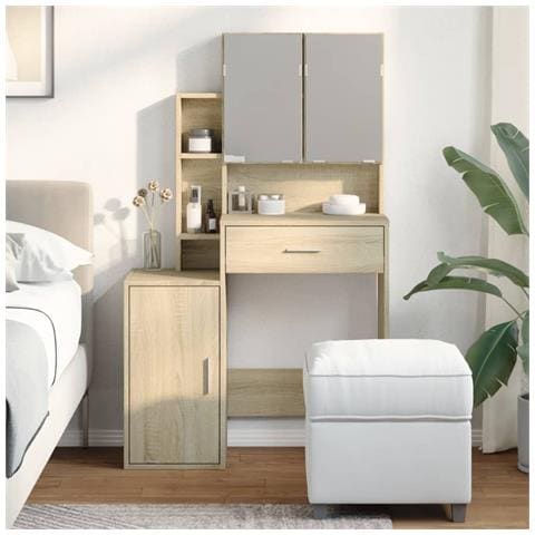 Toeletta Con Armadietto Rovere Sonoma 80x35x132 Cm - Foto 3