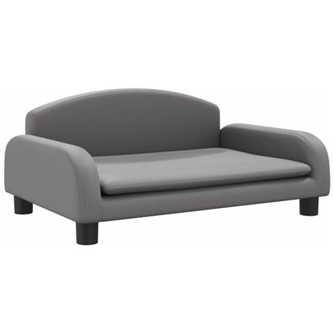 Divano Per Bambini Grigio 70x45x30 Cm In Similpelle - Foto 2