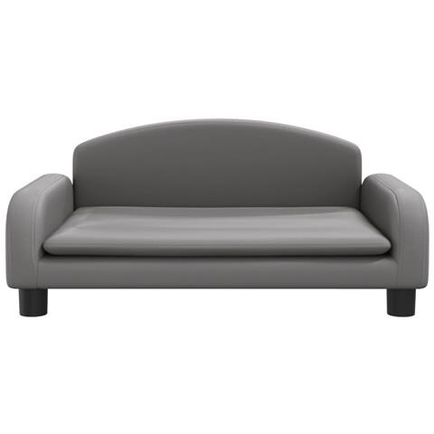 Divano Per Bambini Grigio 70x45x30 Cm In Similpelle - Foto 3