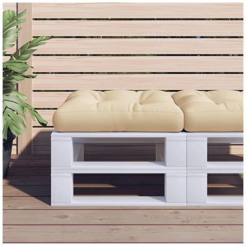 Cuscino Per Pallet Beige 50x50x12 Cm In Tessuto - Foto 1