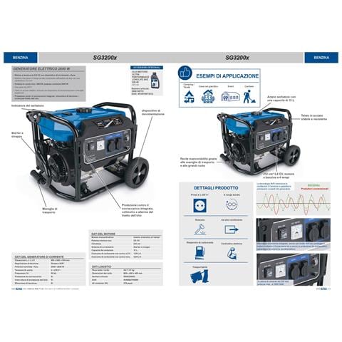 Generatore Di Corrente 5,8hp 2800w Sg3200x - Foto 2