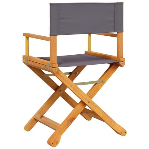 Sedie da Giardino Pieghevoli 8 pz Grigio Scuro in Tessuto - Foto 9