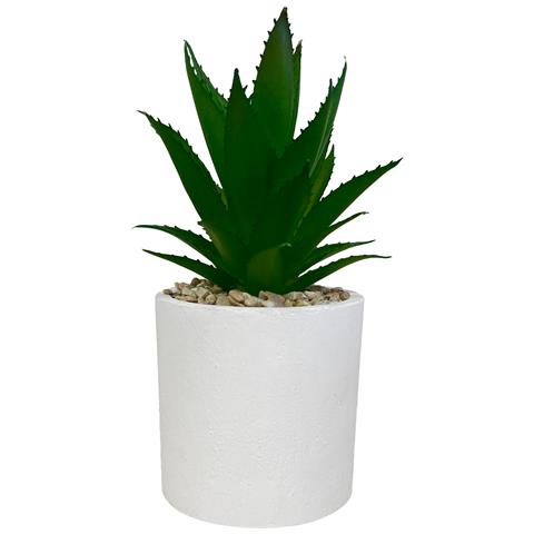 Set Di 3 Piante Artificiali, Vaso Bianco, Misura 16 Cm - Foto 2