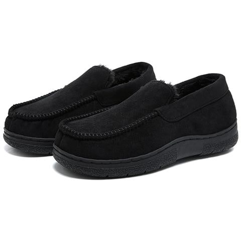 Pantofole Da Uomo In Pelle Scamosciata Nera - Taglia 46-47 M - Foto 1