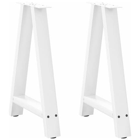 Gambe Tavolino Da Caffè A A 2pz Bianco 50x(72-73) Cm Acciaio - Foto 1
