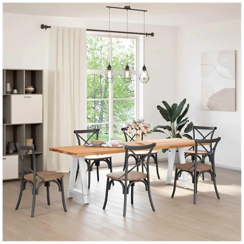 Gambe Tavolino Da Caffè A A 2pz Bianco 50x(72-73) Cm Acciaio - Foto 2