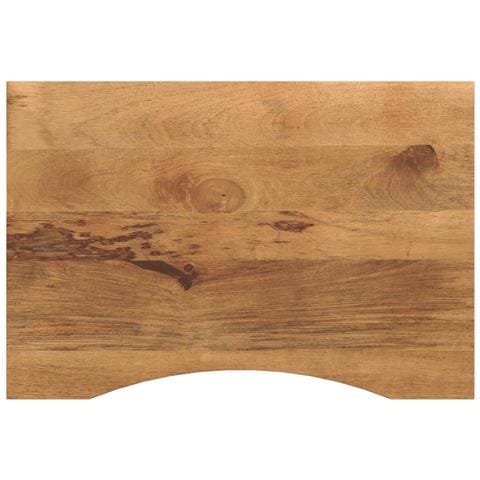 Piano Scrivania Con Curva 90x60x2,5 Cm Massello Grezzo Di Mango - Foto 1