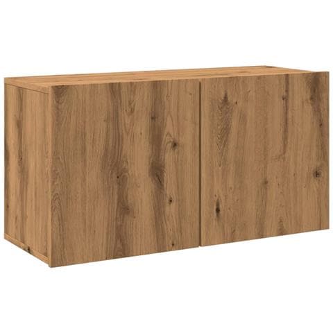 Mobile Tv A Parete Rovere Artigianale 80x30x41 Cm - Foto 2
