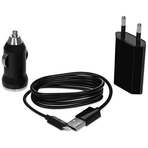 Caricatore Iphone 5 3 In 1 10x3x16 Cm. Colore Nero - Foto 1