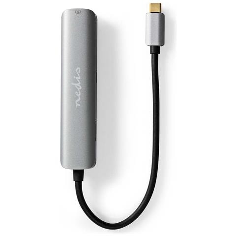 Hub Usb-c 4-in-1 A Rj45 Femmina / Usb-a / Usb-c Femmina / Hdmi 4k 5gbps 0,2m, Nero - Foto 5