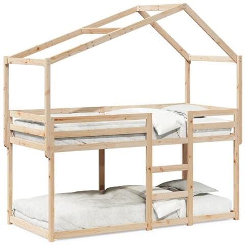 Letto A Castello Senza Materasso 90x190 Cm Legno Di Pino - Foto 1