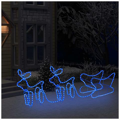 Renne E Slitta Decorazione Natalizia Per Esterni 576 Led - Foto 2