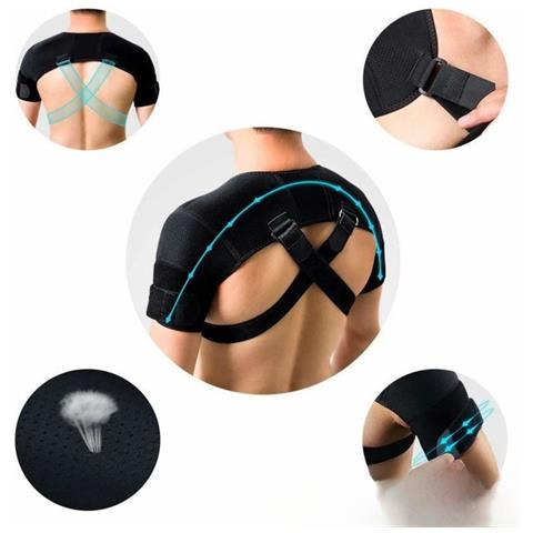Fascia Di Supporto Regolabile A Doppia Spalla Per Sport L/xl - Foto 2
