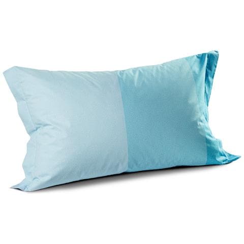 Coppia Federe Joy In Cotone Colore Turchese Misura Standard - Foto 1