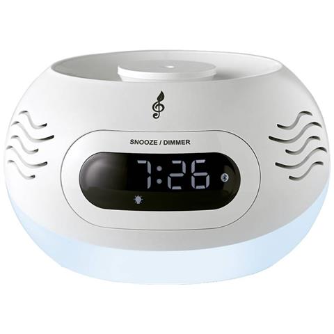 Sveglia Diffusore Bluetooth Kumo Con Veglia E Altoparlante, Bianco - Foto 1