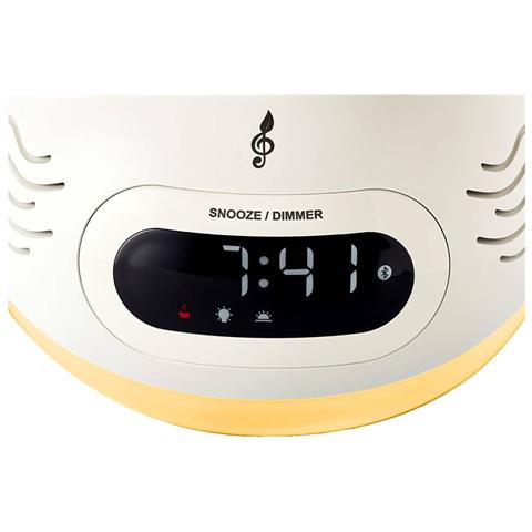 Sveglia Diffusore Bluetooth Kumo Con Veglia E Altoparlante, Bianco - Foto 2