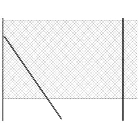 Recinzione in rete metallica con 7 posti 1.6x10 m in acciaio zincato grigio - Foto 1