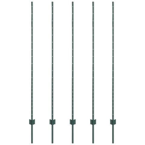 Pali 5 pcs Canale U Verde 160 cm Acciaio - Foto 1