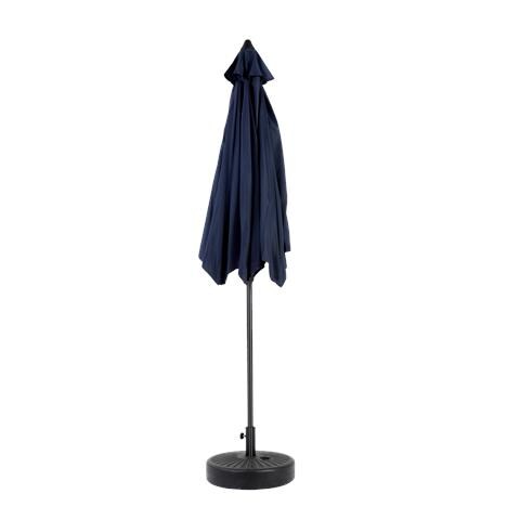 9 Ft Ombrello Da Esterno A Doppia Faccia Rettangolare Grande Con Manovella (blu Navy) (senza Base) - Foto 4