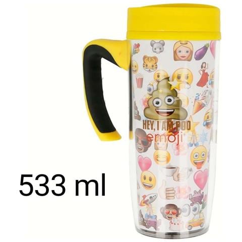 Tazza Termica Da Viaggio Da 533 Ml Con Manico E Coperchio Scorrevole, Multicolore - Foto 2