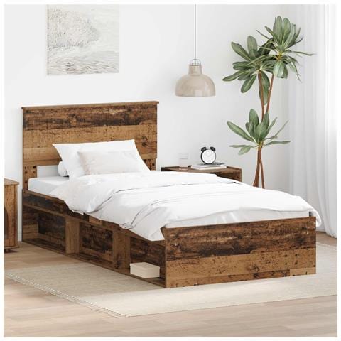 Struttura del letto Legno vecchio 100 x 200 cm Pino massello - Foto 2